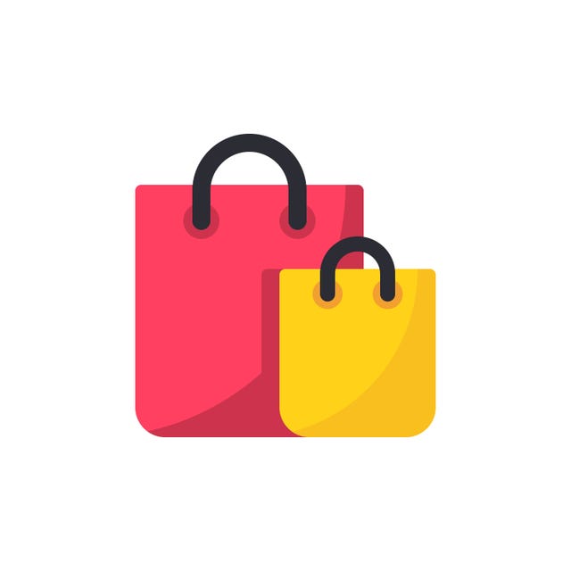 shopping bag flat icon pixel perfect for mobile and web