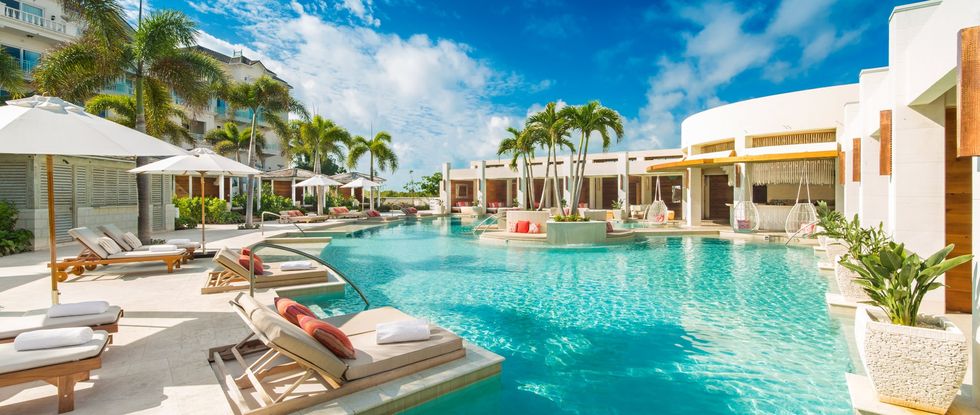 the pool area at the shore club in turks and caicos