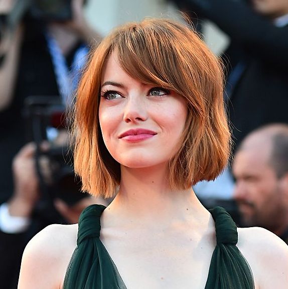 short hairstyles for thick hair emma stone