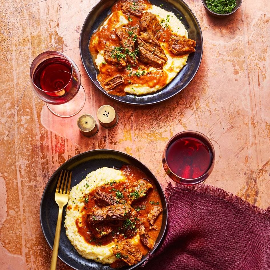 short ribs with creamy polenta