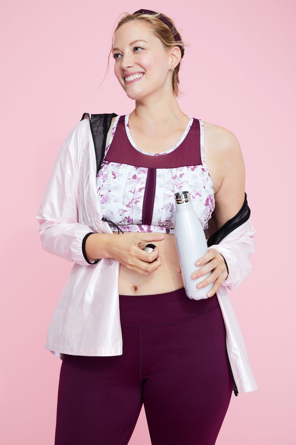 White, Clothing, Pink, Shoulder, Product, Arm, Outerwear, Abdomen, Waist, Sleeve, 