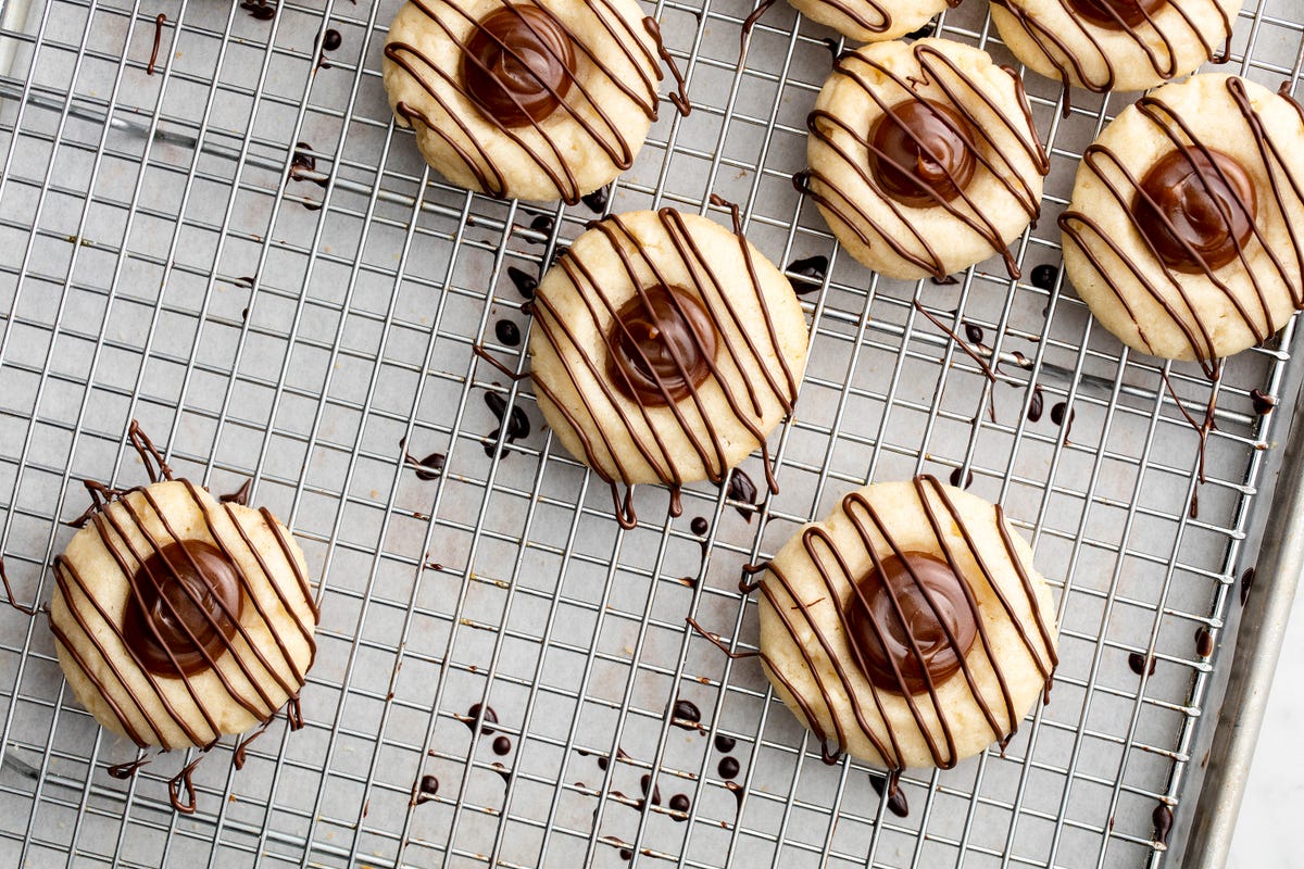 preview for These Twix Thumbprints are the Cookie Version of Your Favorite Candy.