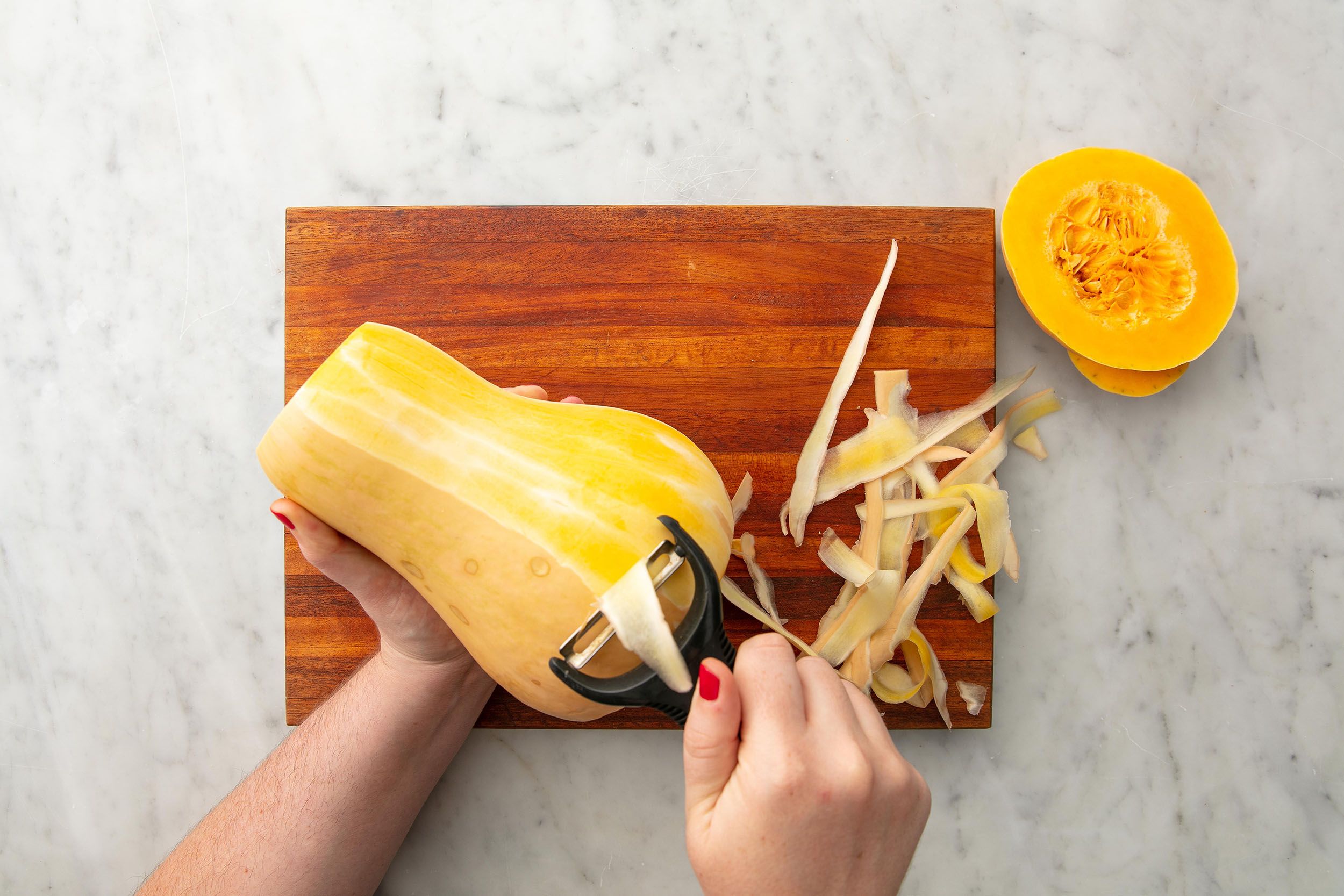 How to Peel and Cut a Butternut Squash - Destination Delish