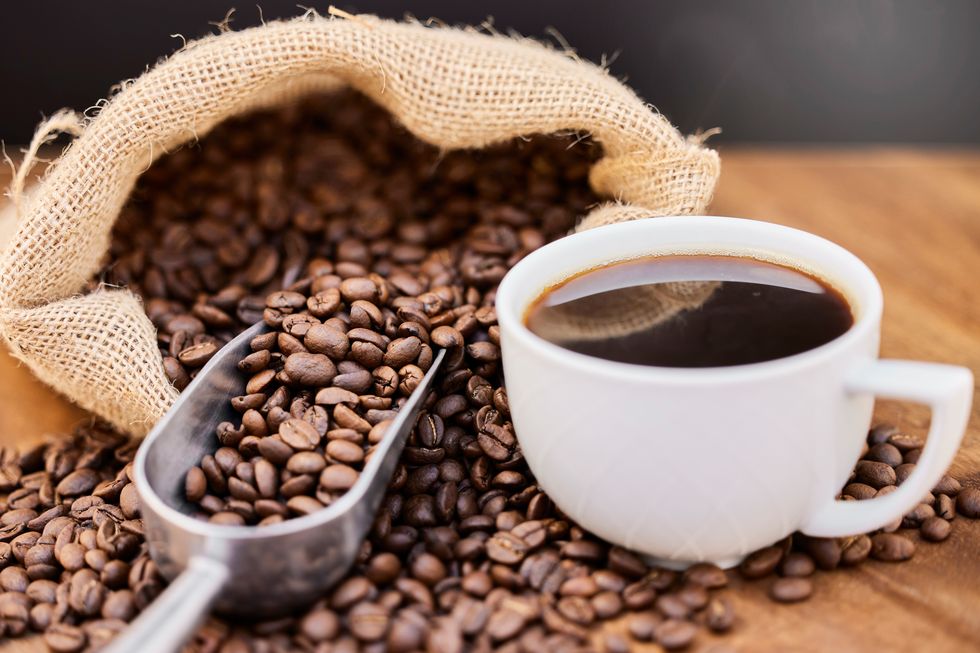 「美式黑咖啡」熱量：5～10卡路里