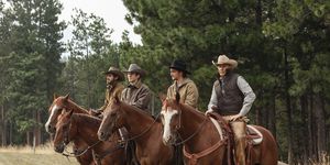 characters from yellowstone on horseback