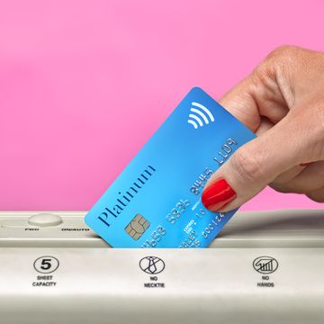 shredding credit card to prevent use