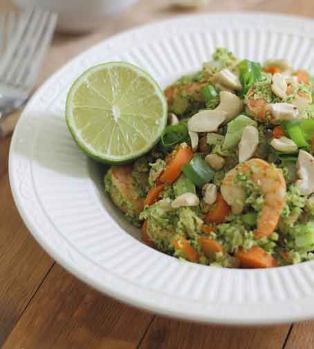 Broccoli Fried Rice with Shrimp