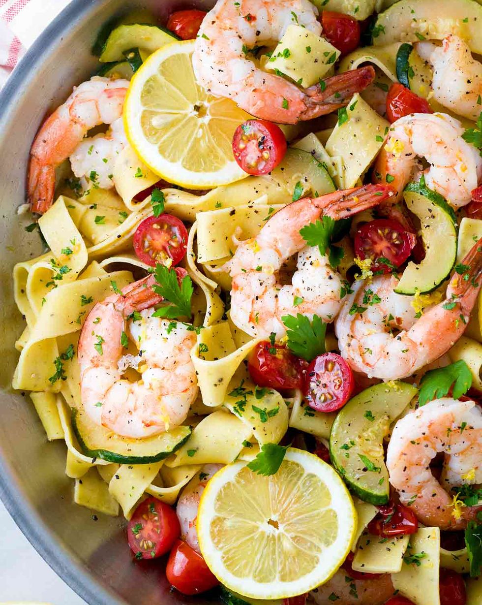 shrimp pasta recipes shrimp pasta with lemon garlic sauce