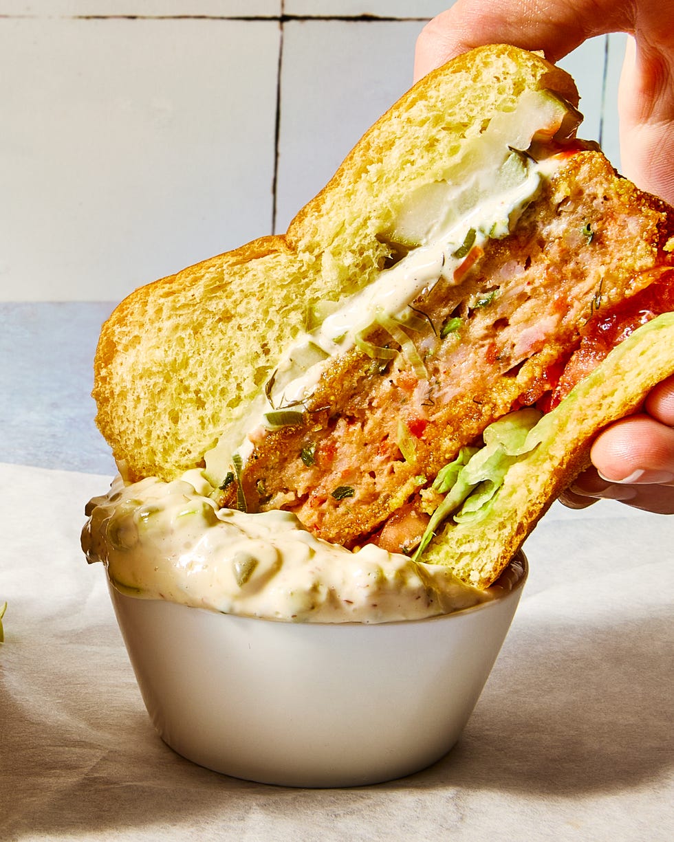 shrimp po boy burger