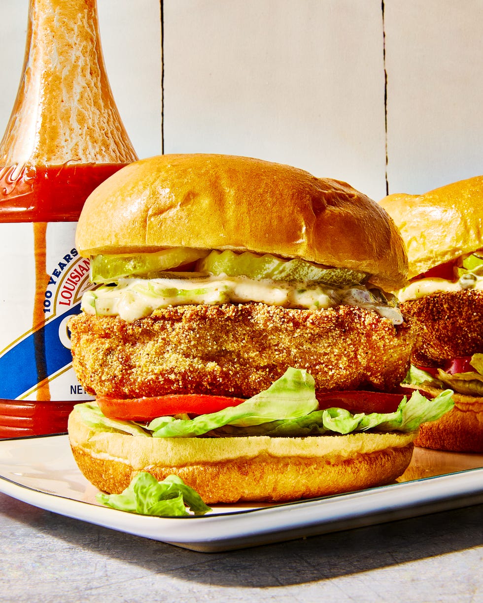 shrimp po boy burger