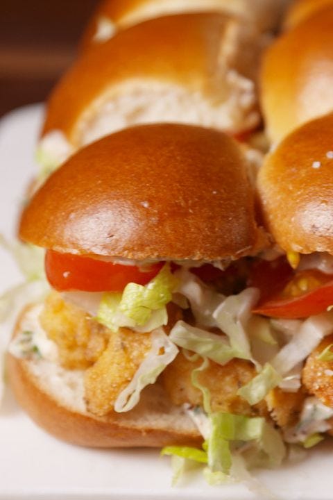 shrimp po'boy sliders