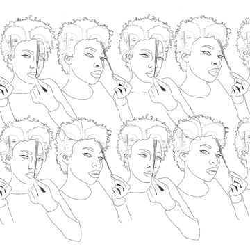 Line art, White, People, Head, Text, Hairstyle, Line, Hand, Drawing, Arm, 
