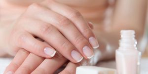 Nail, Skin, Hand, Finger, Manicure, Nail care, Nail polish, Cosmetics, Service, Material property, 