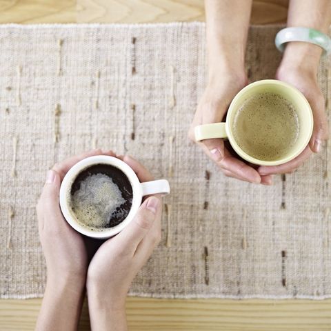 Having coffee together