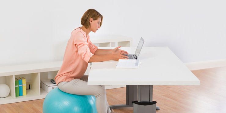 Swap desk chair for exercise ball