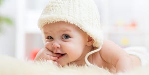 Child, Baby, Photograph, Skin, Toddler, Beanie, Headgear, Cap, Smile, Knit cap, 
