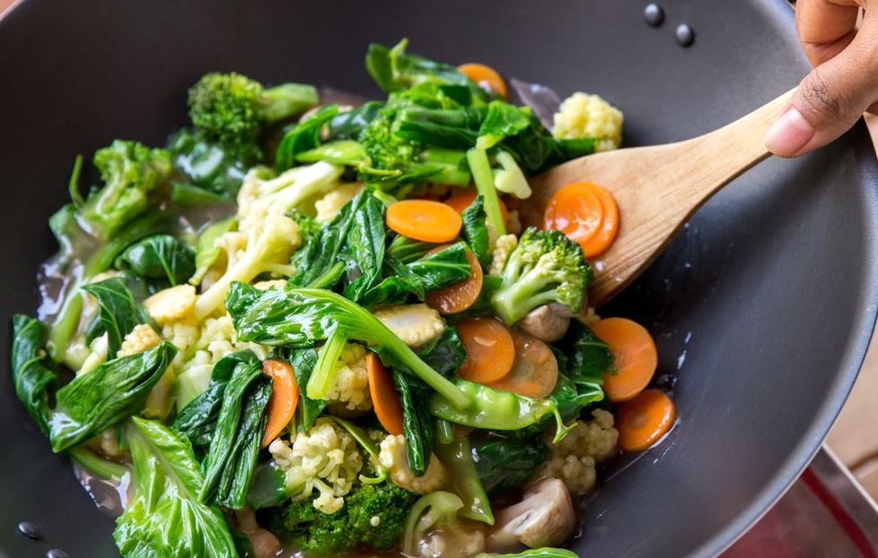 Healthy stir fry veggies