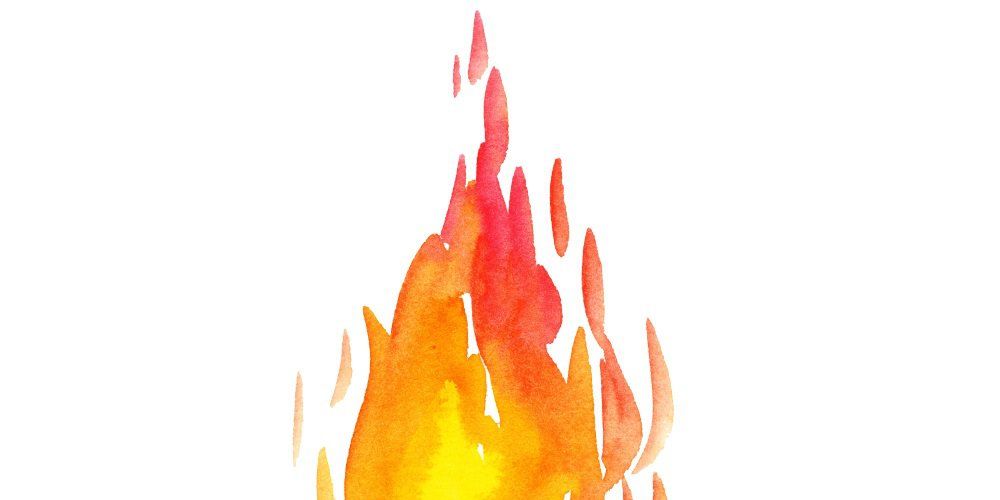 Watercolor flame
