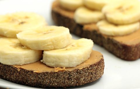Nut butter toast with banana