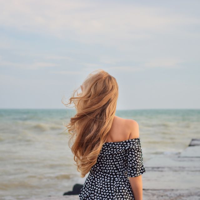 Hair, Photograph, Sea, Shoulder, Vacation, Beauty, Summer, Ocean, Long hair, Hairstyle, 
