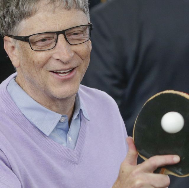 Bill Gates Playing Table Tennis