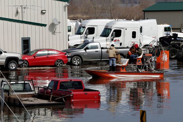 Winter Weather Flooding Nebraska, Plattsmouth, USA - 17 Mar 2019