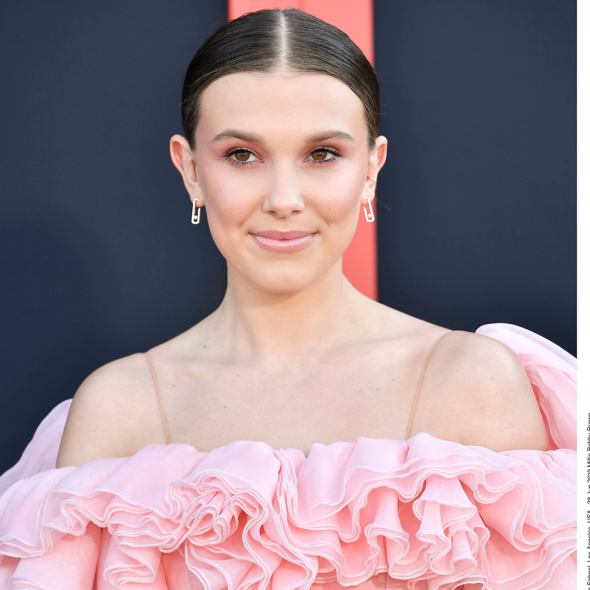 Millie Bobby Brown Wears Extensions After Hair Cut In Another