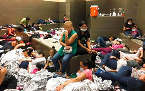 Overcrowding at DHS holding facility in McAllen, Texas, USA - 11 Jun 2019