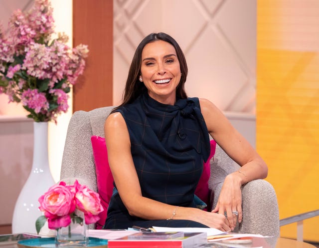 Christine Lampard stuns in chic tartan dress from Reserved
