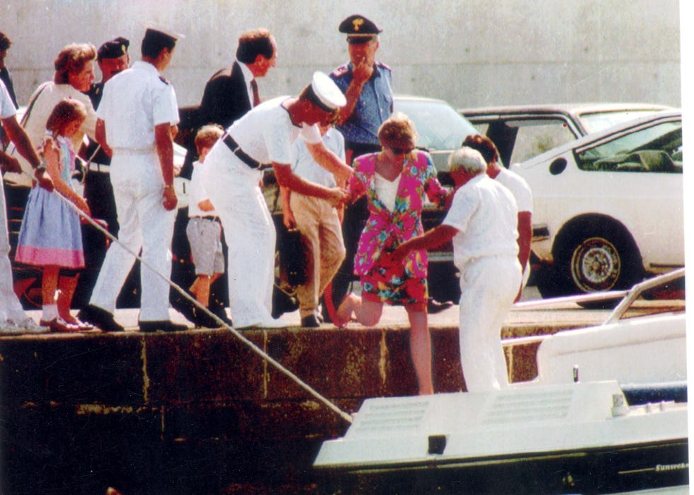 diana on yacht photo