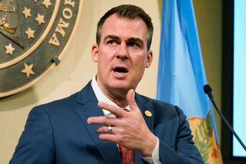 mandatory credit photo by sue ogrockiapshutterstock 11838416a
oklahoma gov kevin stitt speaks during a news conference in oklahoma city republican gov stitt is hiring a $120,000 per year lobbyist in washington, dc, to lobby on behalf of the state stitt announced, the hiring of christina gungoll lepore and the opening of his dc office
oklahoma governor lobbyist, oklahoma city, united states   11 feb 2021