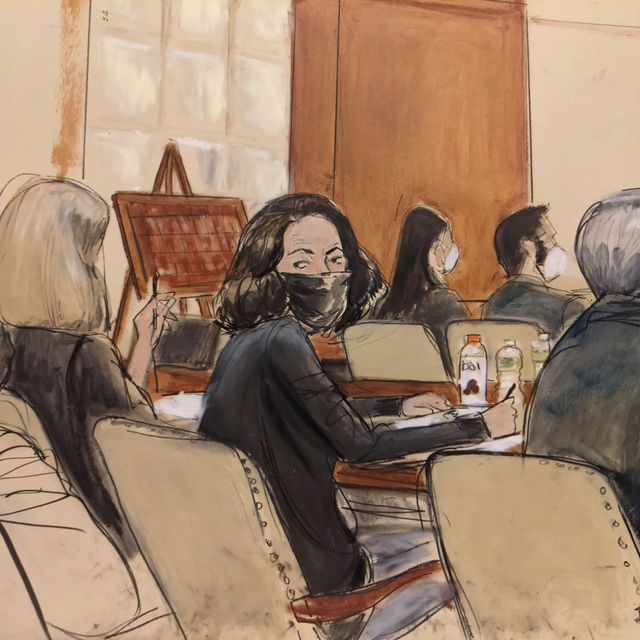 mandatory credit photo by elizabeth williamsapshutterstock 12605416a
in this courtroom sketch, ghislaine maxwell looks over her shoulder to the courtroom audience prior to the start of jury selection in her trial, in new york prospective jurors got their first glimpse of maxwell, the british socialite charged with helping jeffrey epstein sexually abuse girls and women, when a judge began questioning them individually tuesday
jeffrey epstein maxwell trial, new york, united states   16 nov 2021