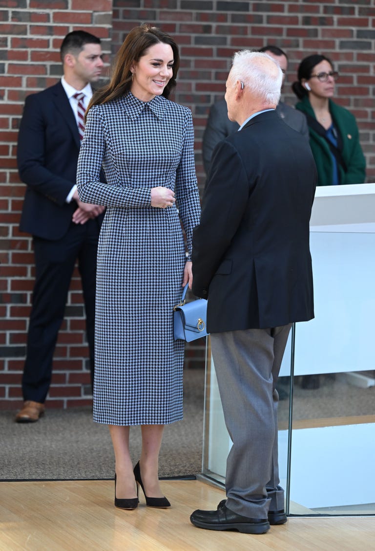 Kate Middleton Takes on Harvard in a Festive Houndstooth Dress