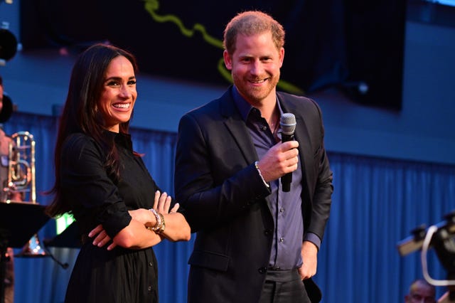 Meghan Markle Wears Little Black Dress in Germany With Prince Harry