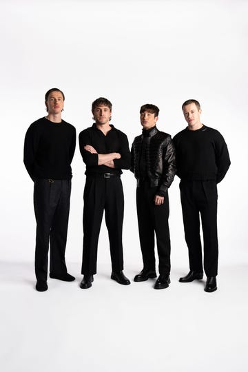©2025 ctmg, inc. mandatory credit: photo by john russo/shutterstock (15232625a) las vegas, nv march 31, 2025 sony pictures announces the cast of the beatles a four film cinematic event, directed by sam mendes. (l to r) harris dickinson (john lennon), paul mescal (paul mccartney), barry keoghan (ringo starr), and joseph quinn (george harrison). in theaters april 2028. photo by: john russo sony pictures announces cast of the beatles a four film cinematic event, las vegas, nevada, usa 31 mar 2025