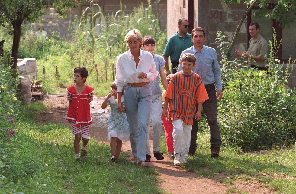 mandatory credit photo by tim rookeshutterstock 277623co
princess diana
princess diana promoting the landmine survivors network, bosnia   aug 1997