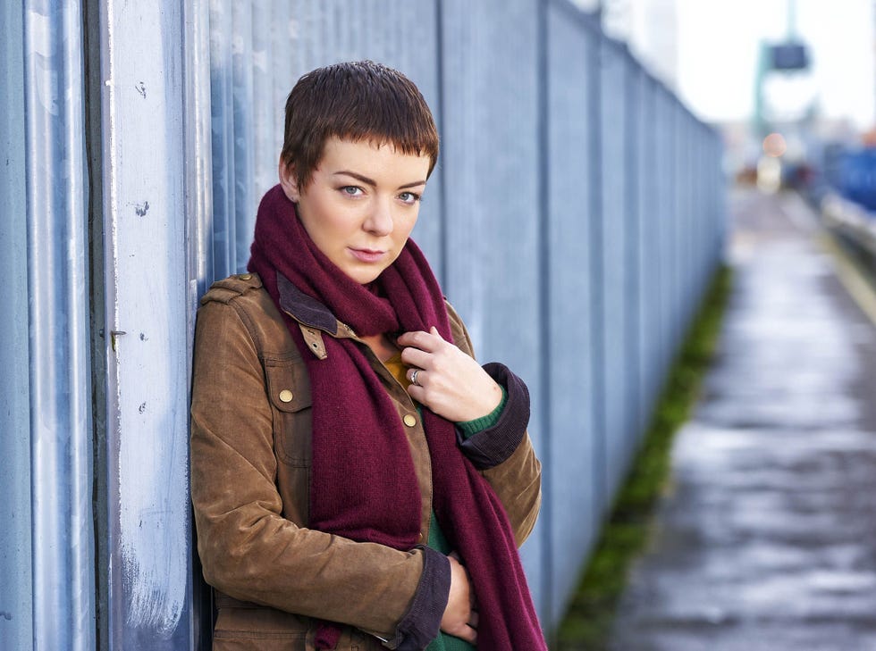 editorial use only mandatory credit: photo by stuart wood/shutterstock (5212893a) jo gillespie [sheridan smith]. black work tv programme. may 2015