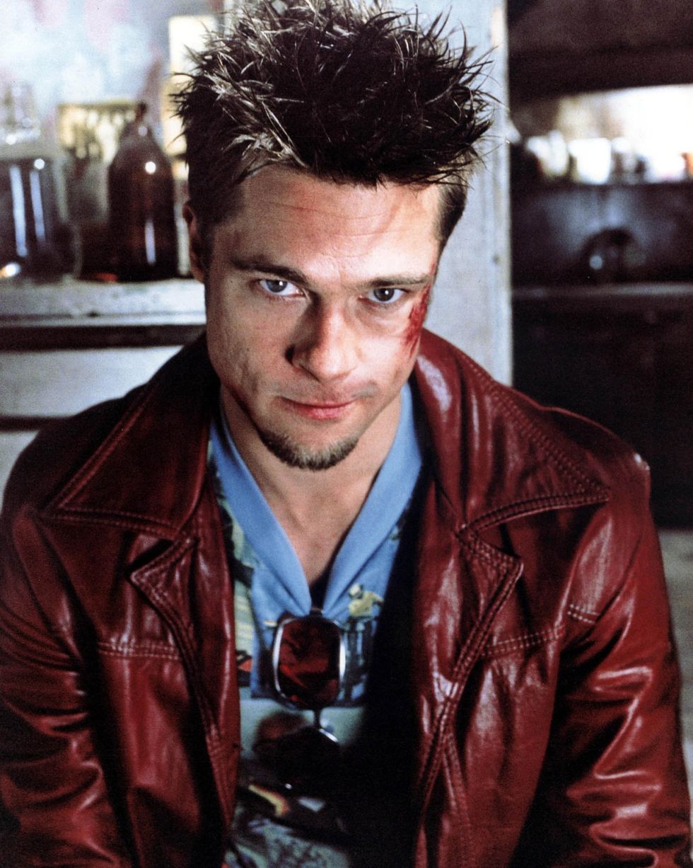 Fight Club Movie Brad Pitt Motorcycle Leather Jacket