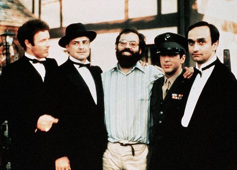 editorial use only no book cover usage
mandatory credit photo by paramountkobalshutterstock 5886165h
james caan, marlon brando, francis ford coppola, al pacino, john cazale
the godfather   1972
director francis ford coppola
paramount pictures
usa
onoff set
drama
le parrain