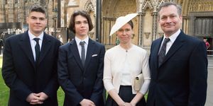 Lady Sarah Chatto with Daniel Chatto, Arthur Chatto and Samuel Chatto