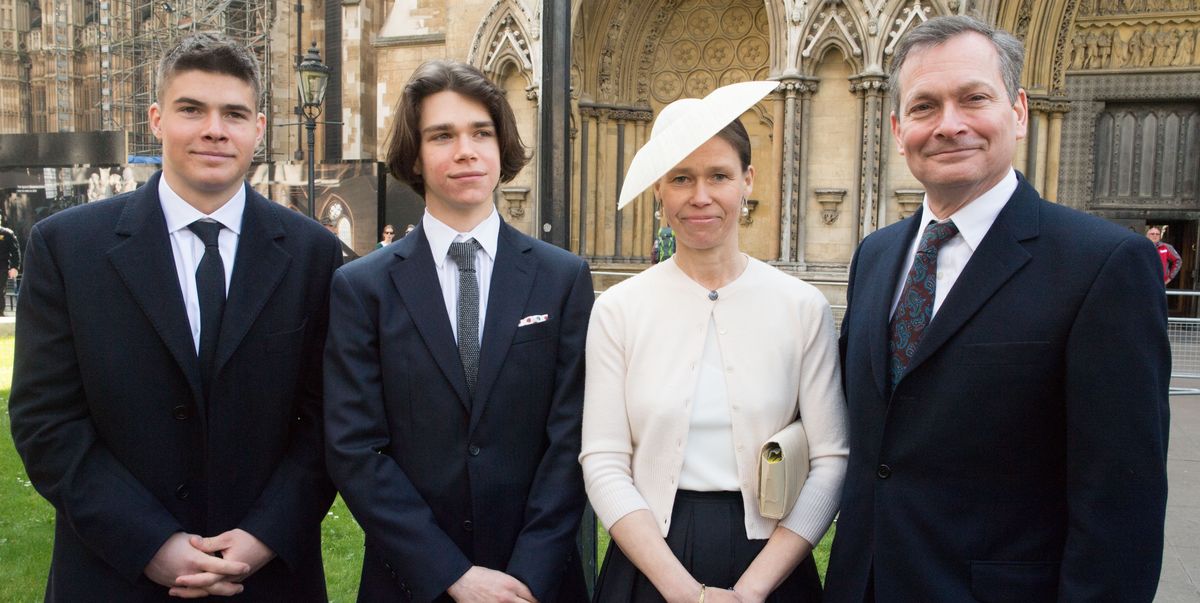 Lady Sarah Chatto with Daniel Chatto, Arthur Chatto and Samuel Chatto