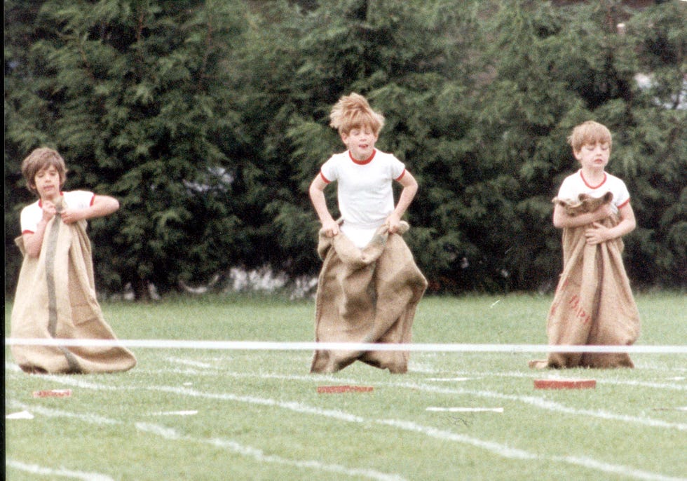 mandatory credit photo by mike forsterdaily mailshutterstock 929486a prince harry education 1991 sports day sack race hopping and hoping prince harry in the sack race she was dressed for speed in a lose fitting skirt and bare feet but despite a determind dash princess diana was pipped at the post in the mothers race at prince harrys sports day yesterday her six year old son had little success either as the pupils of wetherby school went through their paces at richmond athletic ground in south west london at one point diana put her head in her hands as harry was doing so badly but after the race she laughed and joked with fellow competitors as she returned to her seat hand in hand with him royalty prince harry education 1991 sports day sack race hopping and hoping prince harry in the sack race she was dressed for speed in a lose fitting skirt and bare feet but despite a determind dash princess diana was pipped at the post in the mothers