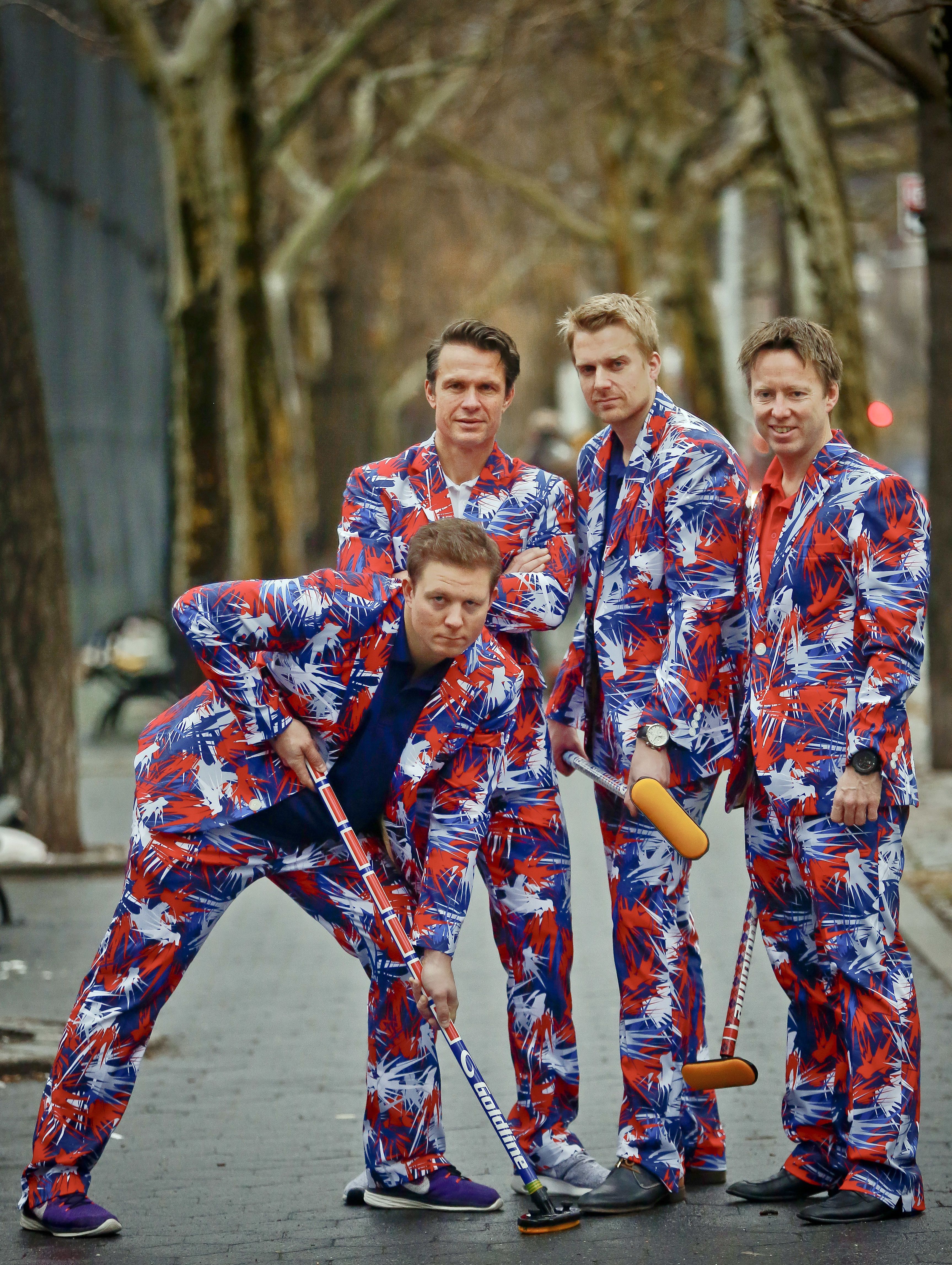 Norway's curling team drops an impressive collection of pants
