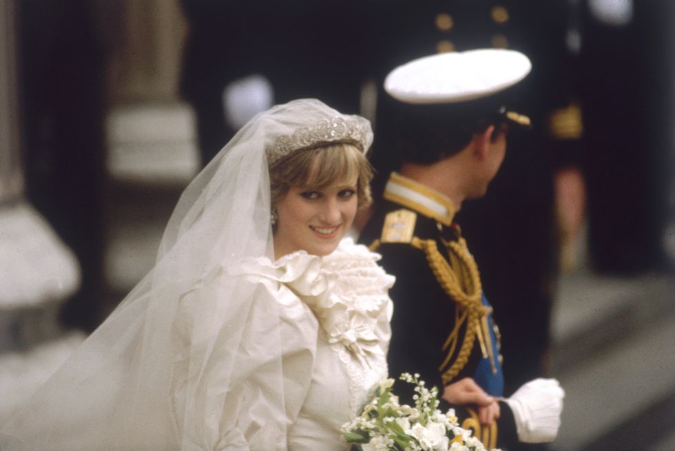 mandatory credit photo by historiashutterstock 9841923a
a photograph of prince charles with his bride the princess of wales formerly lady diana spencer crowds of 60000 people lined the streets of london to watch the ceremony on the 29th july 1981 29 jul 81
wedding of prince charles and lady diana spencer   29 jul 1981