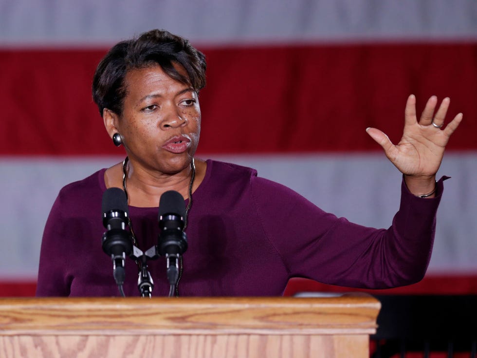 mandatory credit photo by tony dejakapshutterstock 9953653c
judge melody stewart speaks at the kilcawley center at youngstown state university, in youngstown, ohio
election 2018 ohio, youngstown, usa   29 oct 2018