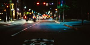 Riding at night. 
