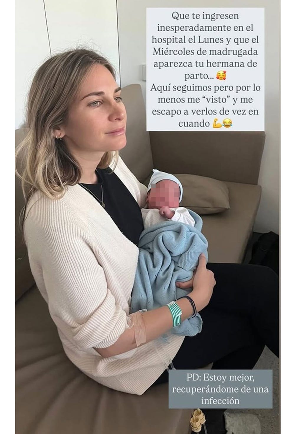 sibi montes con su sobrino en el hospital