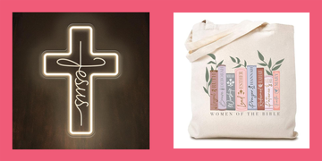 hajae led jesus cross neon sign tsiiuo women of the bible tote bag