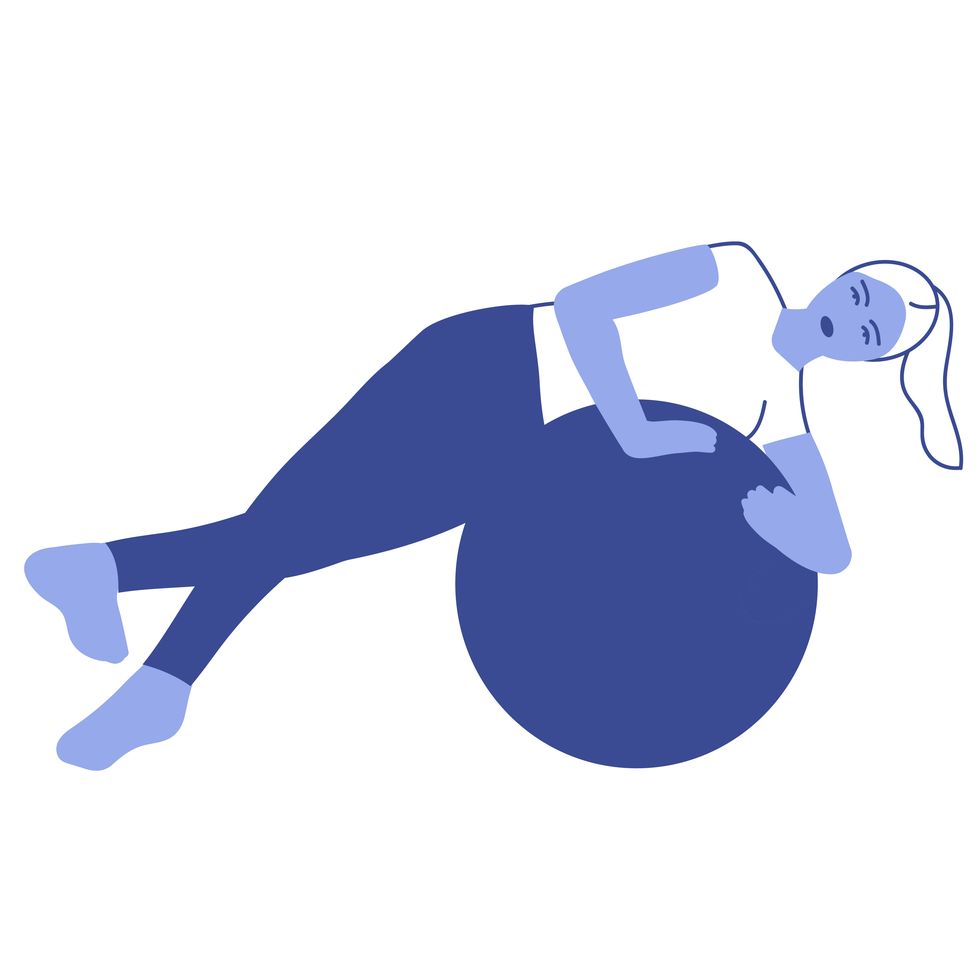 Stability Ball Exercise: Side Lying Adduction