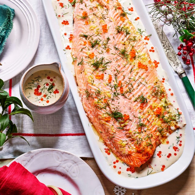 trout side with champagne sauce